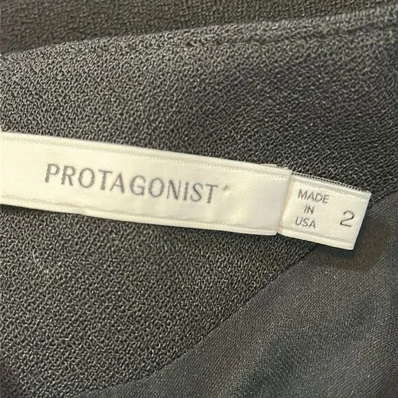 NEW Protagonist Elegant Black midi Dress  size 2 - Picture 10 of 14